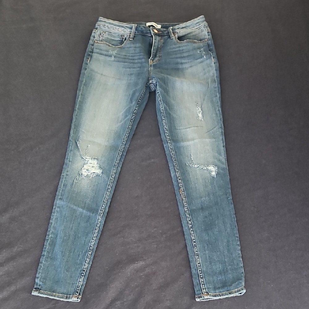Vigoss Women's Faded Blue Skinny Jeans